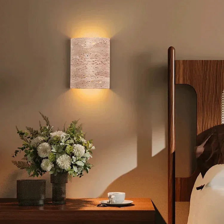 Crestworth Travertine Wall Lamp