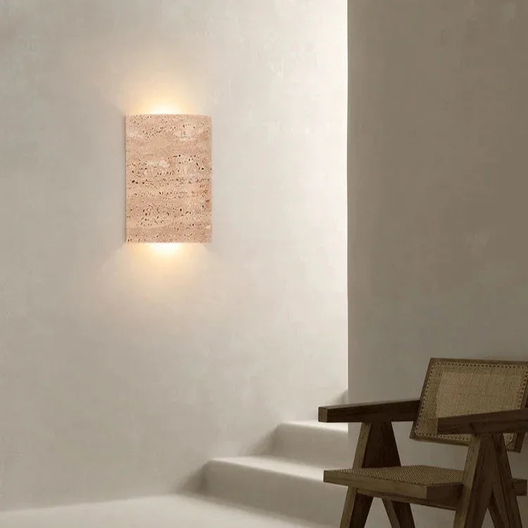 Crestworth Travertine Wall Lamp