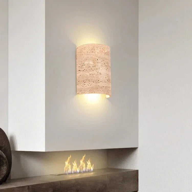 Crestworth Travertine Wall Lamp