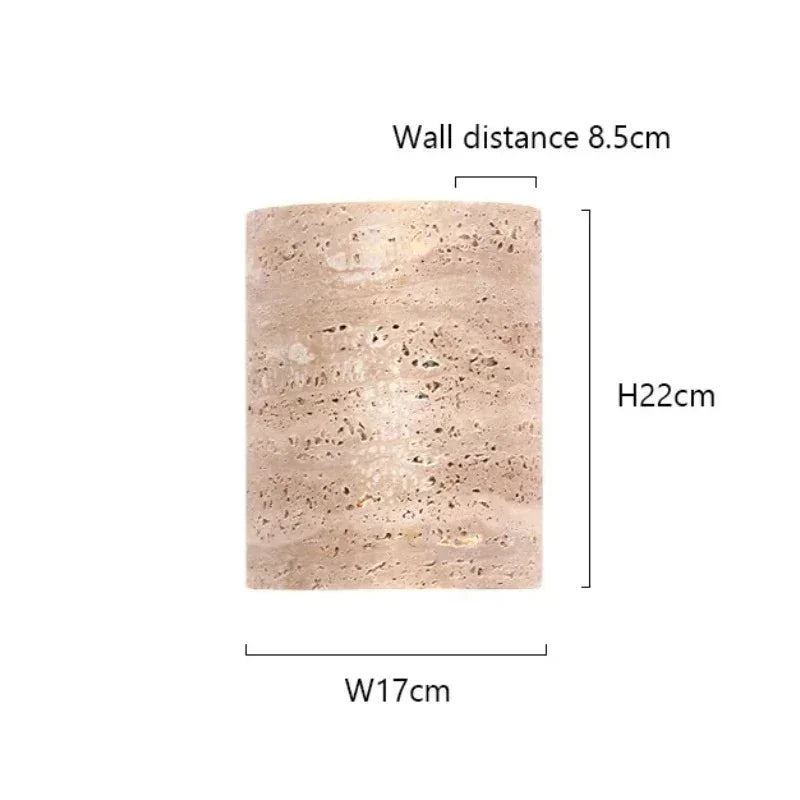 Crestworth Travertine Wall Lamp
