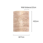 Crestworth Travertine Wall Lamp