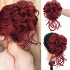 Curly Bun Hair Scrunchie for Messy Buns and Updos, 25 cm × 15 cm, view 10