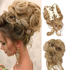 Curly Bun Hair Scrunchie for Messy Buns and Updos, 25 cm × 15 cm, view 12