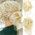 Curly Bun Hair Scrunchie for Messy Buns and Updos, 25 cm × 15 cm, view 14