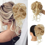 Curly Bun Hair Scrunchie for Messy Buns and Updos, 25 cm × 15 cm, view 17