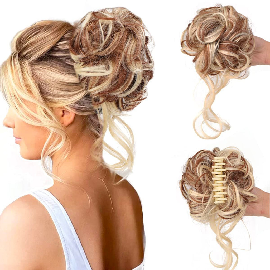 Curly Bun Hair Scrunchie for Messy Buns and Updos, 25 cm × 15 cm, view 22