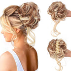 Curly Bun Hair Scrunchie for Messy Buns and Updos, 25 cm × 15 cm, view 22