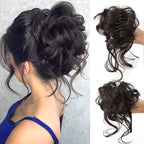 Curly Bun Hair Scrunchie for Messy Buns and Updos, 25 cm × 15 cm, view 7