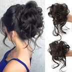 Curly Hair Bun Clip-In Synthetic Hair Piece with Volume for Hair Styling, view 12