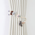 Curtain Holder Mouse Gray Mushroom Chestnut Brown | High & Bury