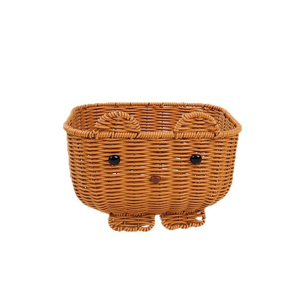 Cute Animal-Themed Woven Storage Basket | High & Bury