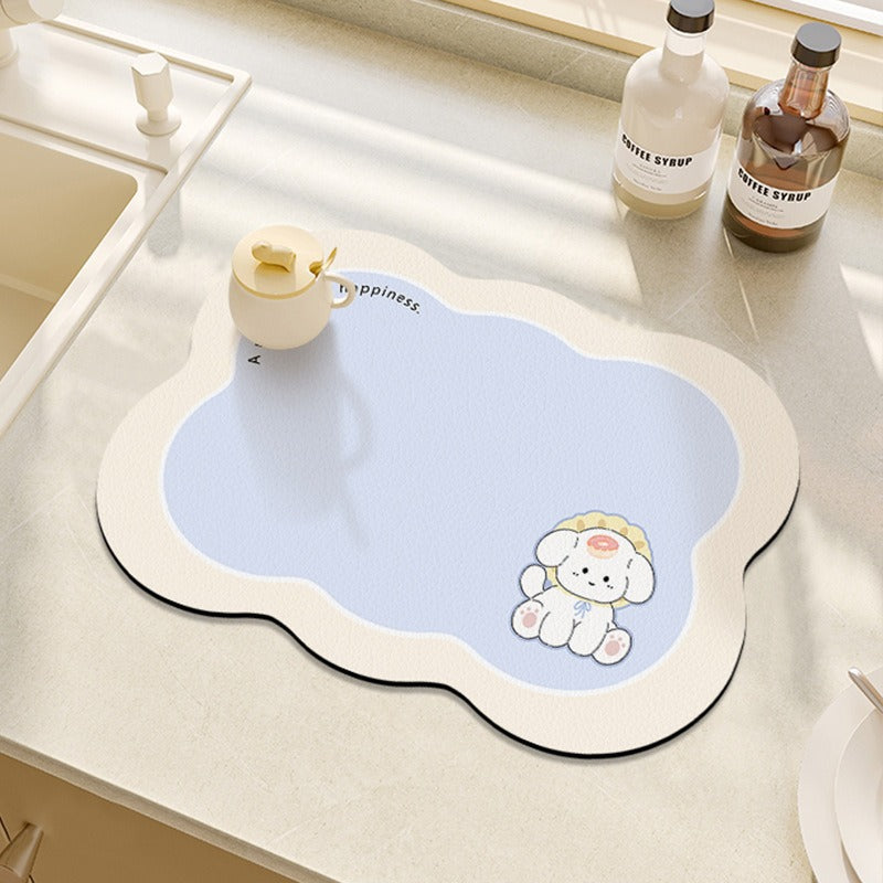 Cute Bear-Themed Absorbent Kitchen Mat | High & Bury