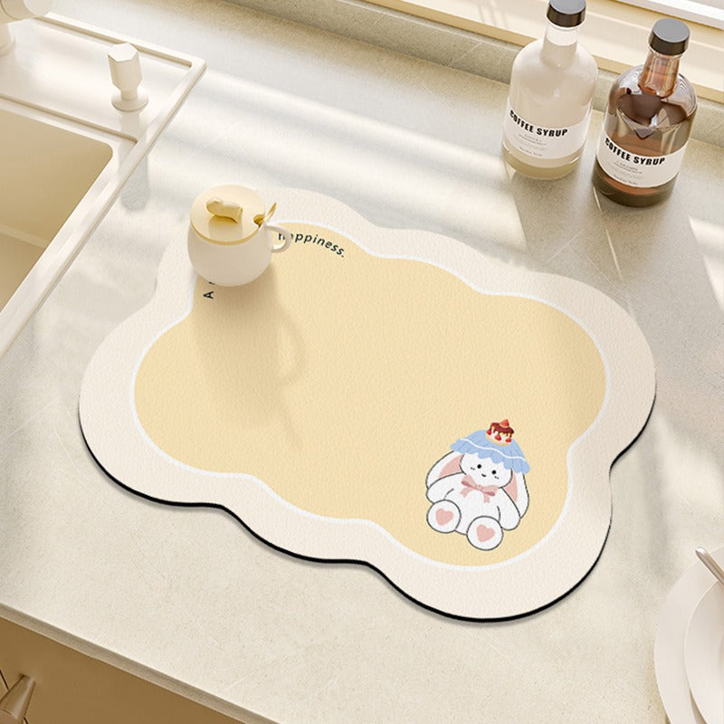 Cute Bear-Themed Absorbent Kitchen Mat | High & Bury