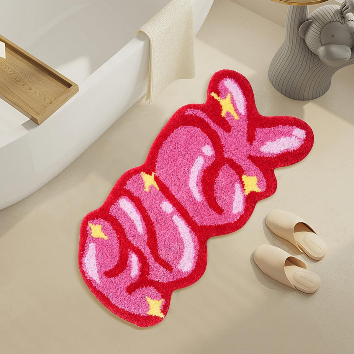 Cute Bunny-Shaped Bath Mat | High & Bury