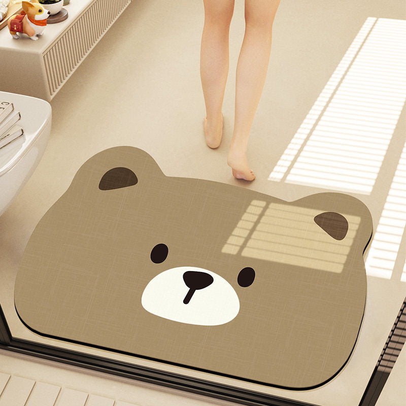 Cute Cartoon Bear Bath Mat | High & Bury