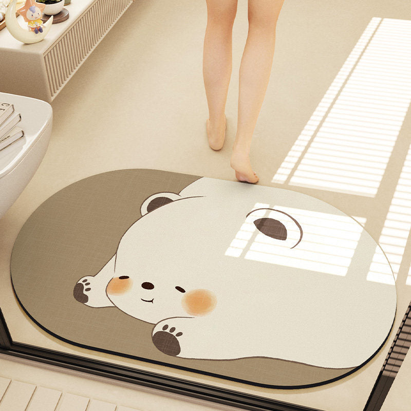 Cute Cartoon Bear Bath Mat | High & Bury