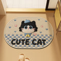 Cute Cartoon Cat-Themed Plush Bath Mat | High & Bury