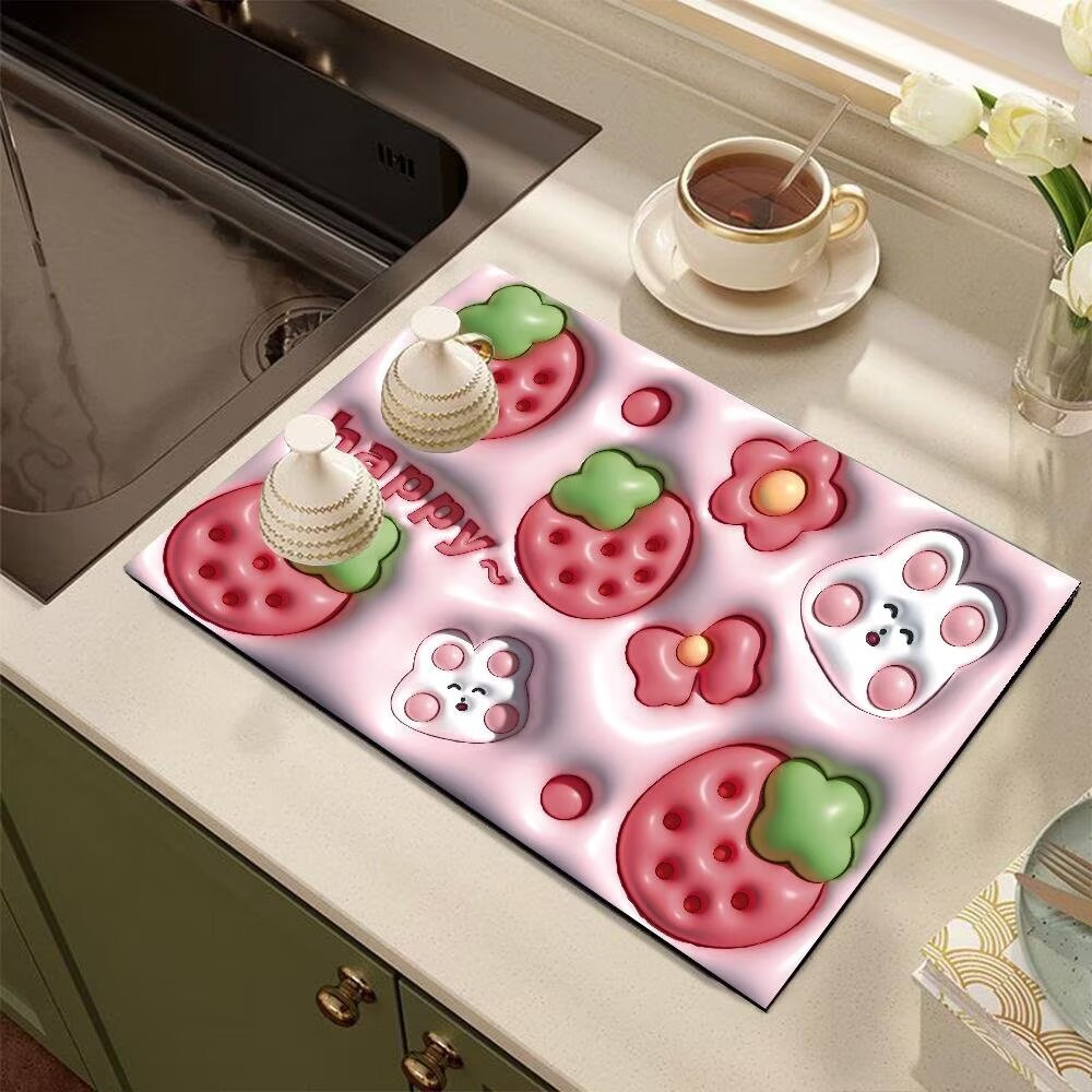 Cute Cartoon Dog-Themed Kitchen Mat | High & Bury