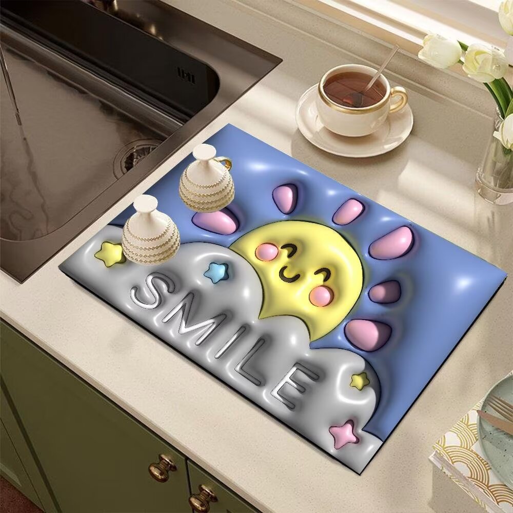 Cute Cartoon Dog-Themed Kitchen Mat | High & Bury