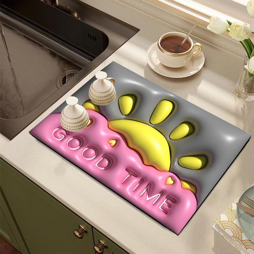Cute Cartoon Dog-Themed Kitchen Mat | High & Bury