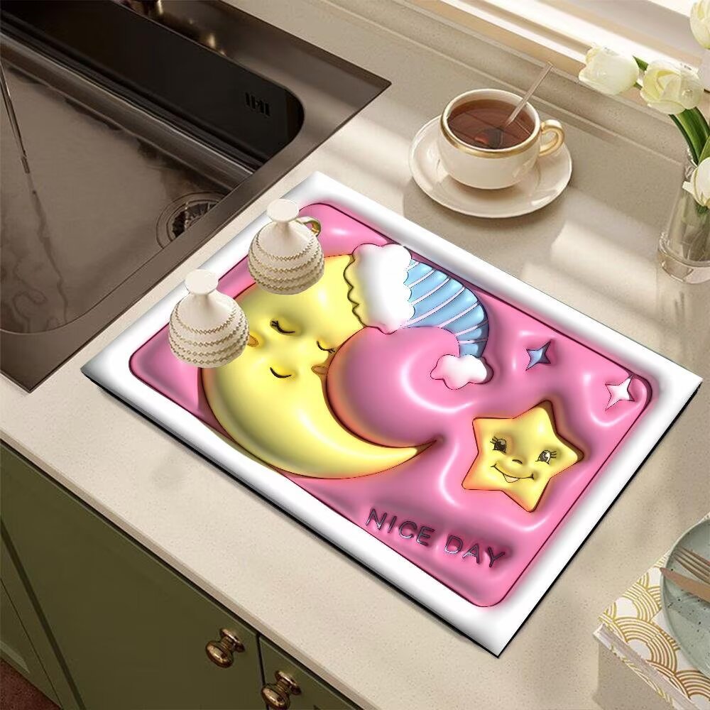 Cute Cartoon Dog-Themed Kitchen Mat | High & Bury