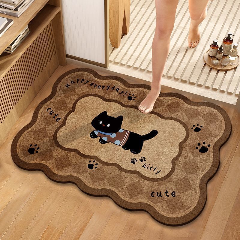 Cute Cartoon Dog-Themed Plush Bath Mat | High & Bury