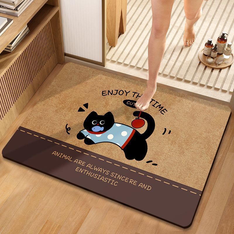 Cute Cartoon Dog-Themed Plush Bath Mat | High & Bury
