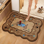 Cute Cartoon Dog-Themed Plush Bath Mat | High & Bury