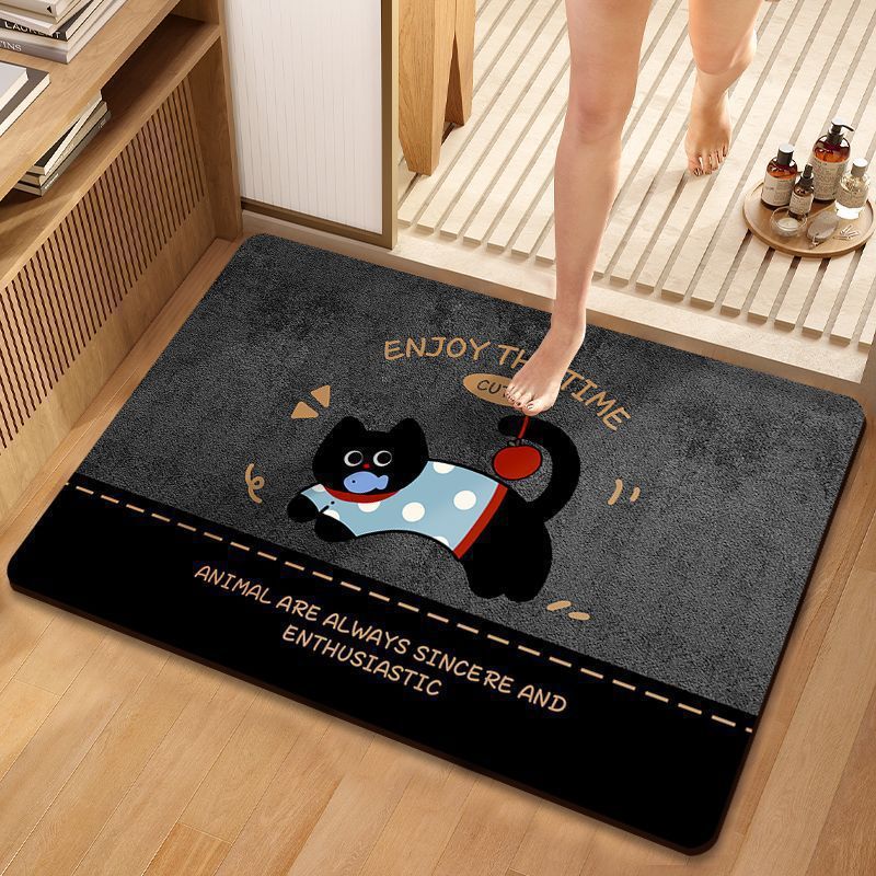 Cute Cartoon Dog-Themed Plush Bath Mat | High & Bury