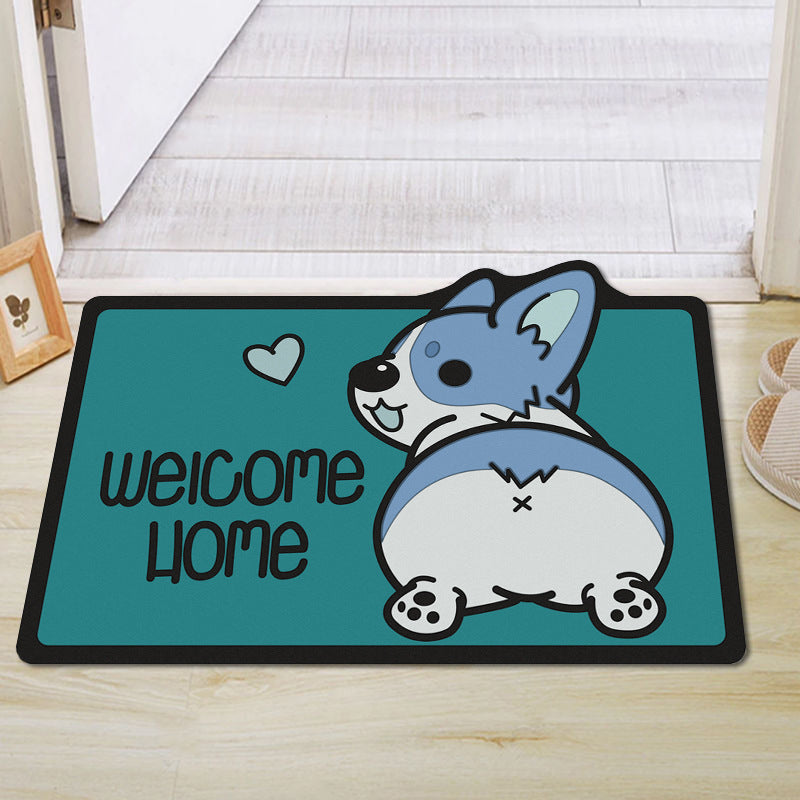 Cute Cartoon Dog Welcome Mat | High & Bury