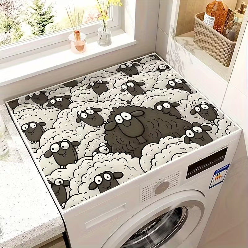 Cute Cartoon Sheep-Patterned Kitchen Mat | High & Bury