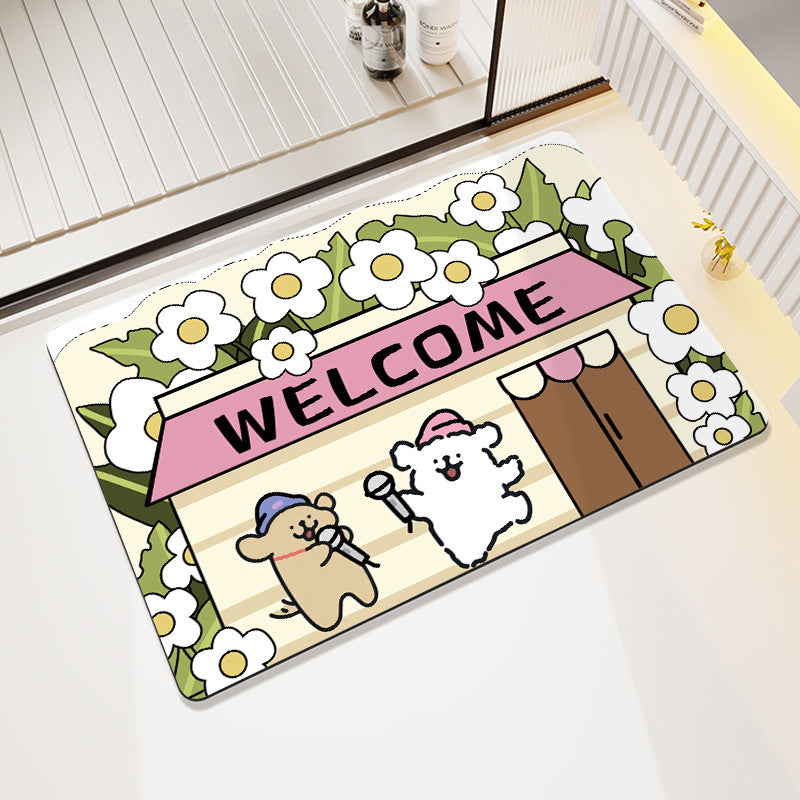 Cute Cartoon-Themed Welcome Mat | High & Bury