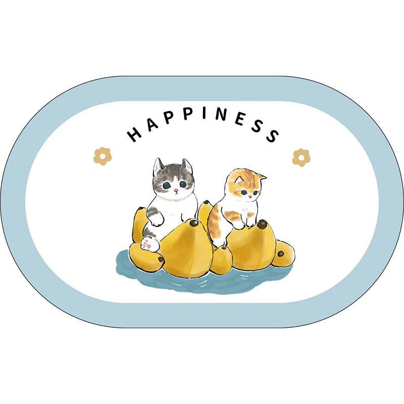 Cute Cat-Themed Plush Bath Mat | High & Bury