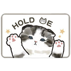Cute Cat-Themed Plush Bath Mat | High & Bury