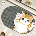Cute Cat-Themed Plush Bath Mat | High & Bury