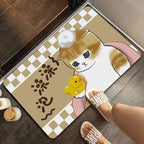 Cute Cat-Themed Plush Bath Mat | High & Bury
