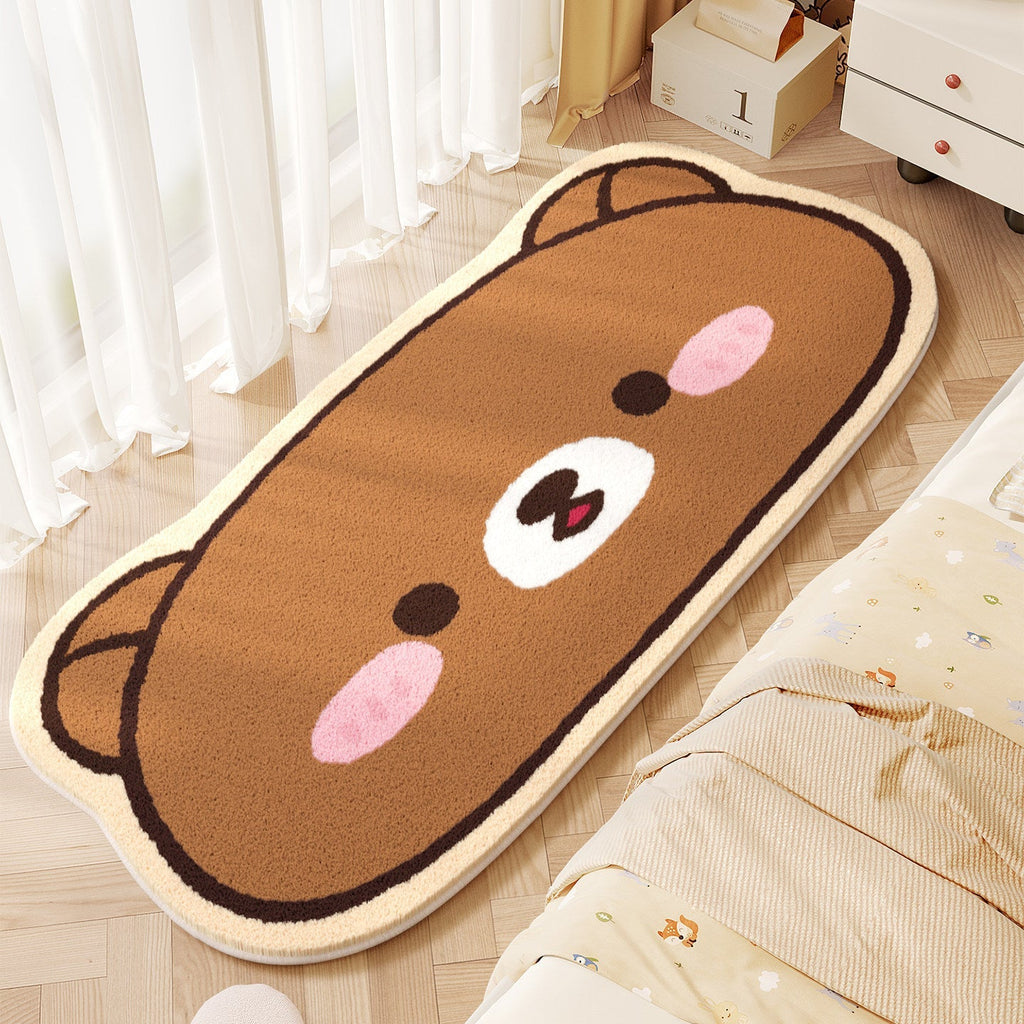 Cute Character-Shaped Plush Bath Mat | High & Bury