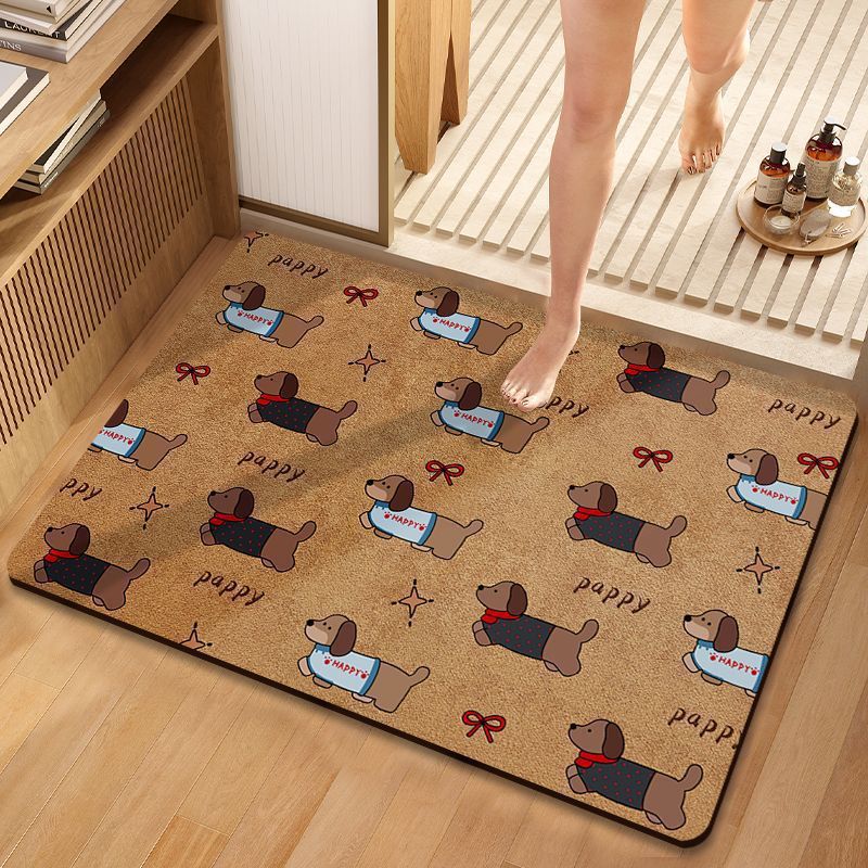 Cute Dog-Themed Decorative Bathroom Mat | High & Bury