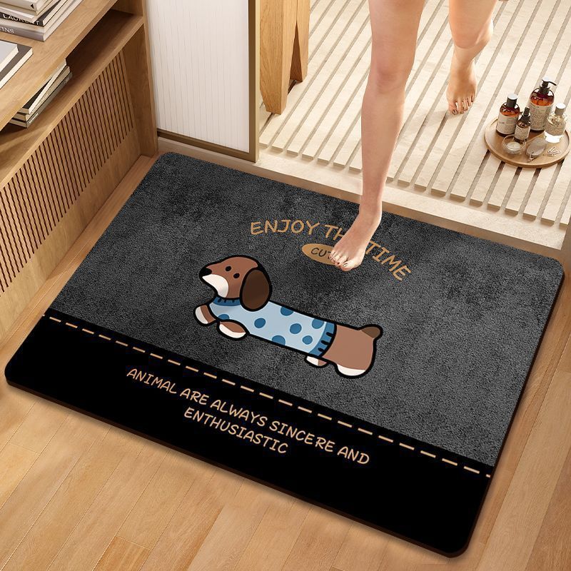Cute Dog-Themed Decorative Bathroom Mat | High & Bury