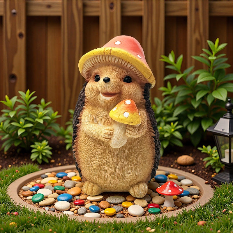 Cute Hedgehog Sculpture with Fruit | High & Bury