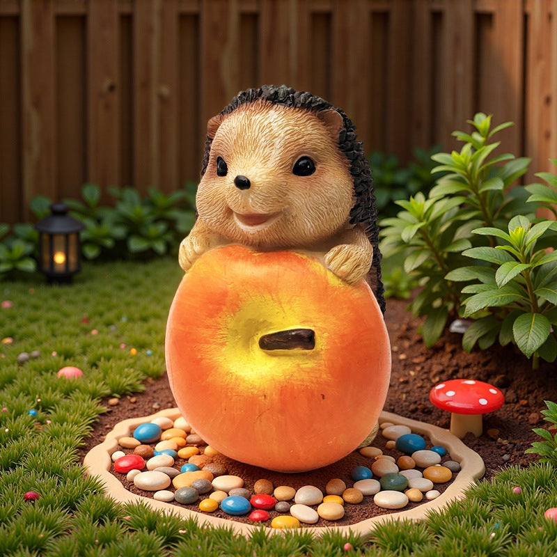 Cute Hedgehog Sculpture with Fruit | High & Bury