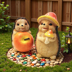 Cute Hedgehog Sculpture with Fruit | High & Bury