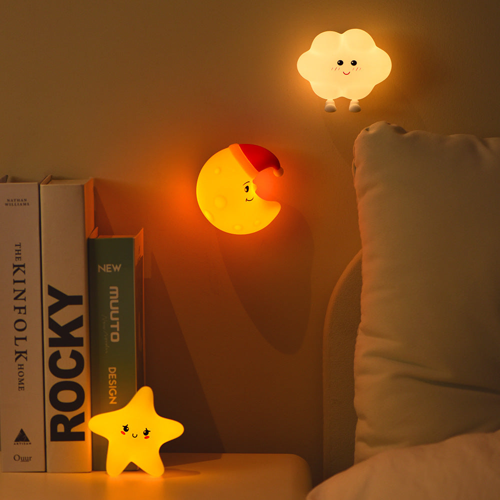 Cute LED Cloud Wall Night Light for the Children's Room with a Soft Warm Glow | High & Bury