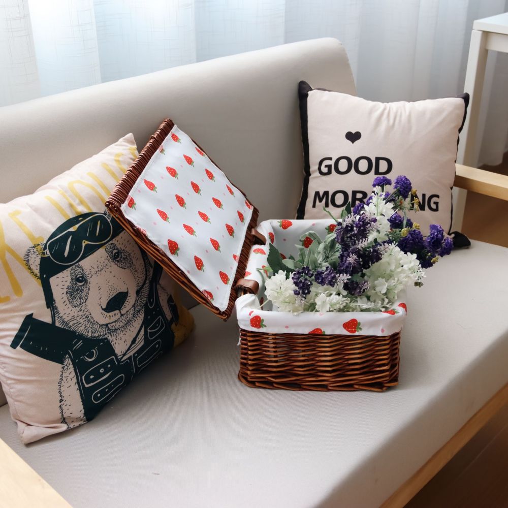 Cute Storage Basket with Strawberry Pattern | High & Bury