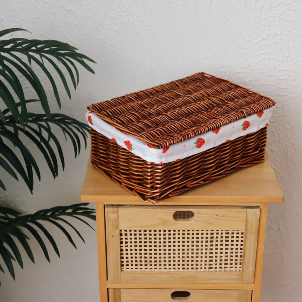 Cute Storage Basket with Strawberry Pattern | High & Bury