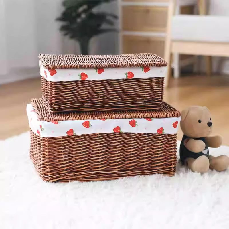 Cute Storage Basket with Strawberry Pattern | High & Bury