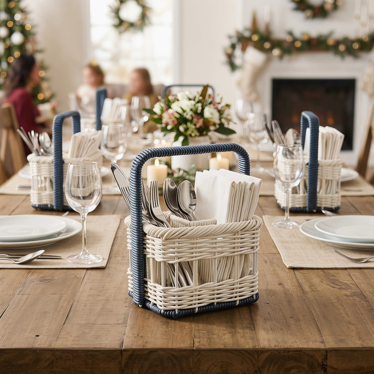 Cutlery Basket Distinctive Decorative Design | High & Bury