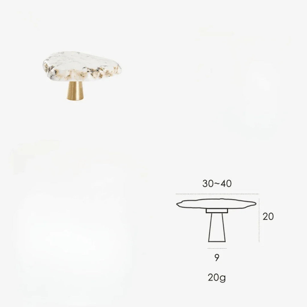 Dalleda Marble Brass Knob