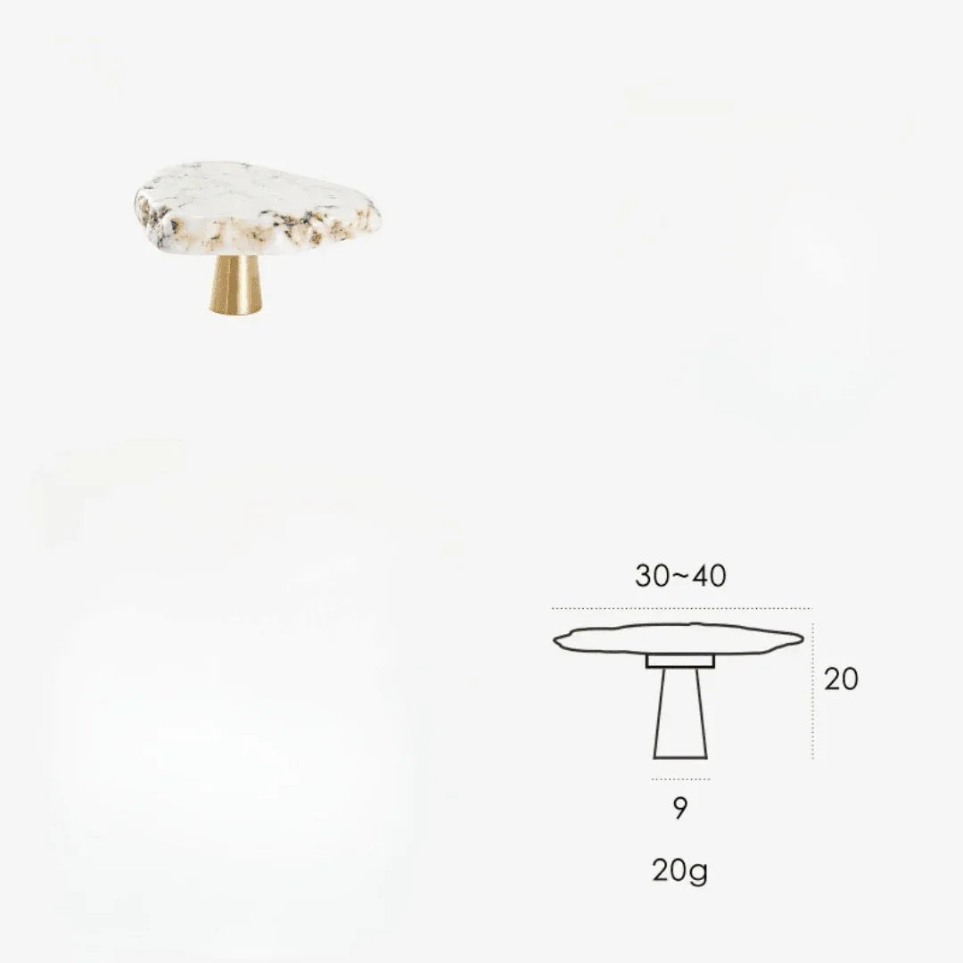 Dalleda Marble Brass Knob