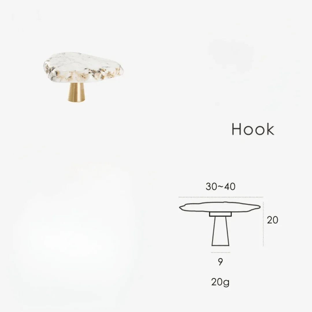 Dalleda Marble Brass Knob